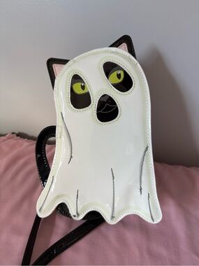 Betsey Johnson Glow In The Dark Ghost Cat Crossbody Bag